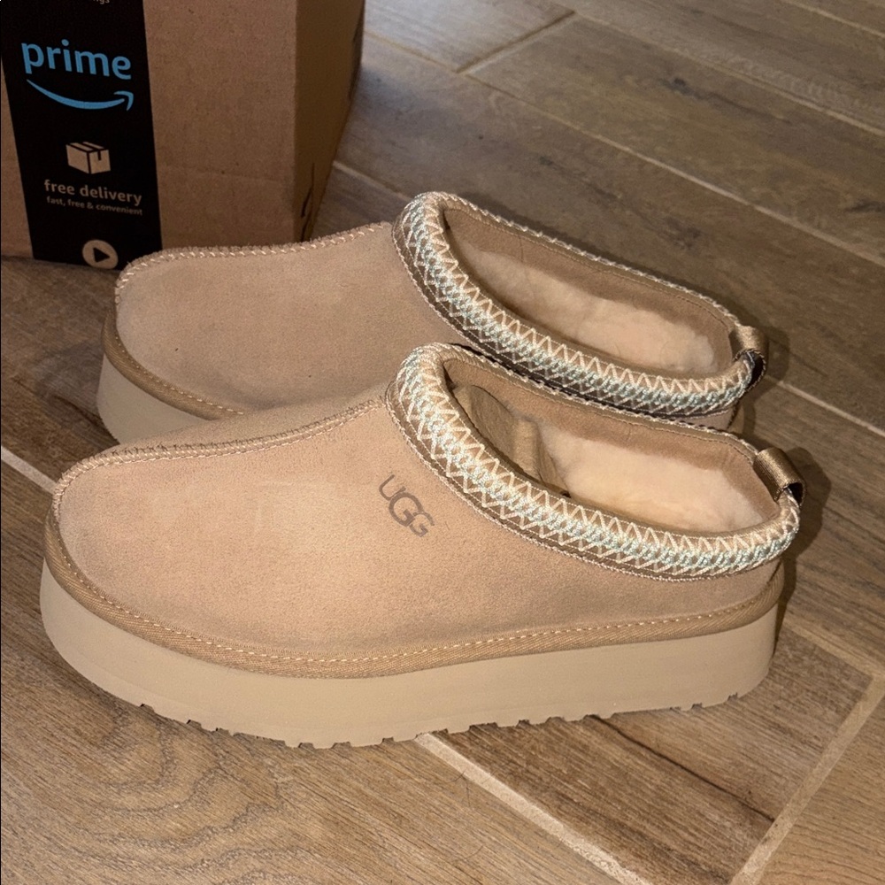 UGG Women's Beige Platform Mules